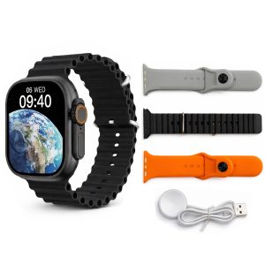 Keqiwear KW23 Ultra 3 BT Calling Smart Watch with 3 Straps