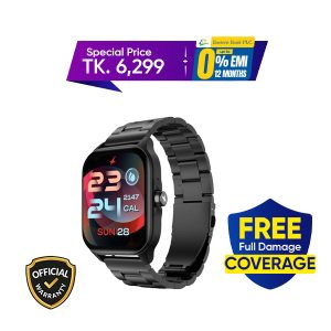 Fastrack Vivid Bluetooth Calling Smart Watch-Black